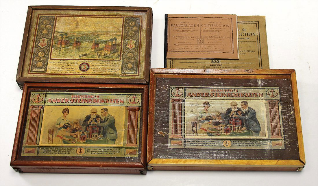 ANKER Steinbaukasten, 3 Teile, Nr. 3, mit Anleitung, (1 of 1)