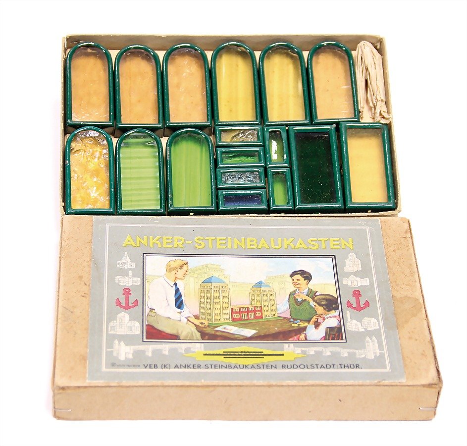 ANKER Steinbaukasten, VEB, Glasfenster, Nr. 2, selten,: ANKER Steinbaukasten, VEB, Glasfenster, Nr. 2, selten, neuwertig, Orig.-Kart. German Description ANKER Steinbaukasten, VEB, Glasfenster, Nr. 2, selten, neuwertig, Orig.-Kart.