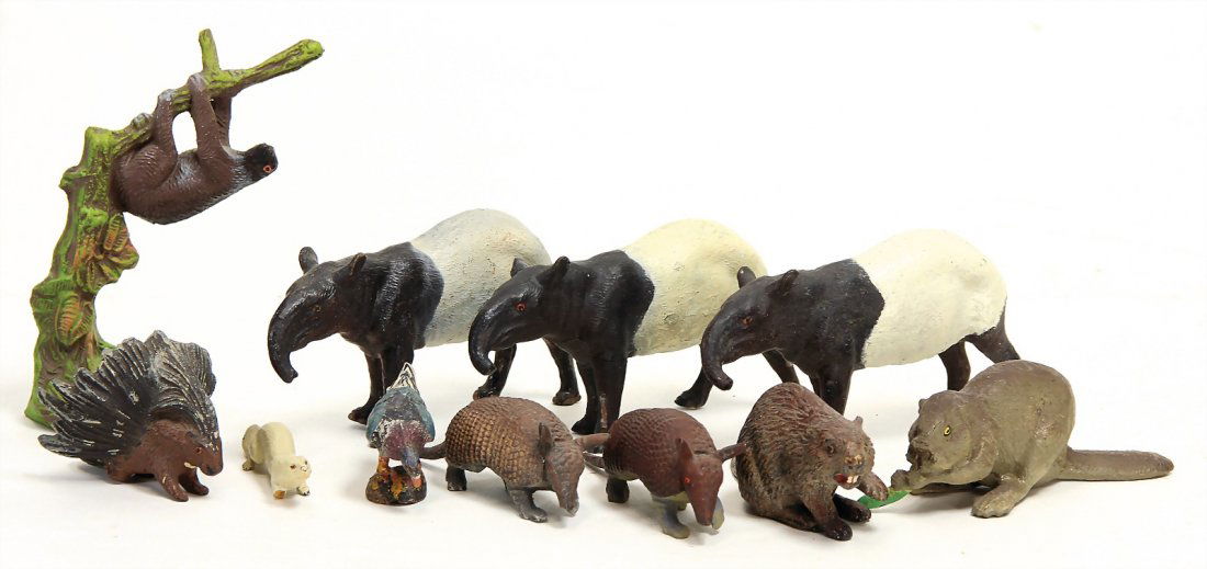 ELASTOLIN u. LINEOL Masse, Faultier am Stamm, (1 of 1)