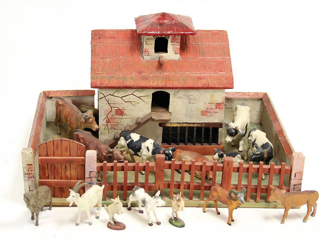 11 Teile, Masse, Bauernhoftiere, Elastolin u. andere, (1 of 1)