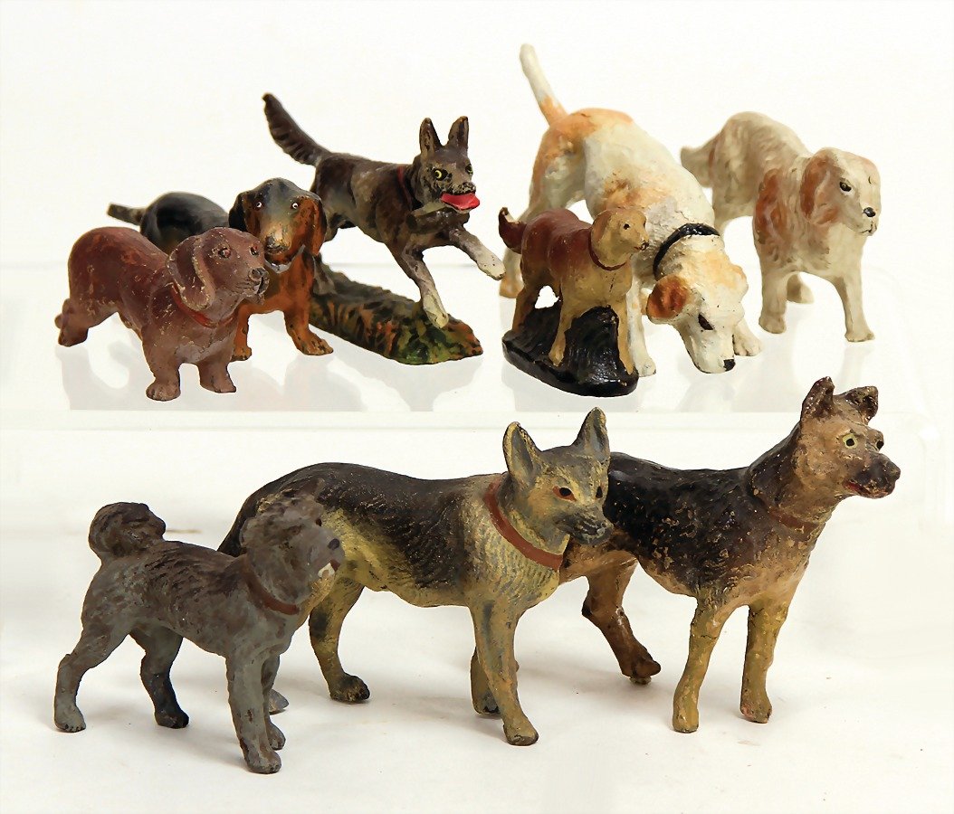 Konv., Elastolin u. andere, Hunde, Masse, Dackel, (1 of 1)