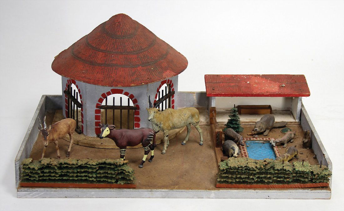 Zoogehege, Holz, Grundplatte 33,5 x 52 cm, einige (1 of 1)