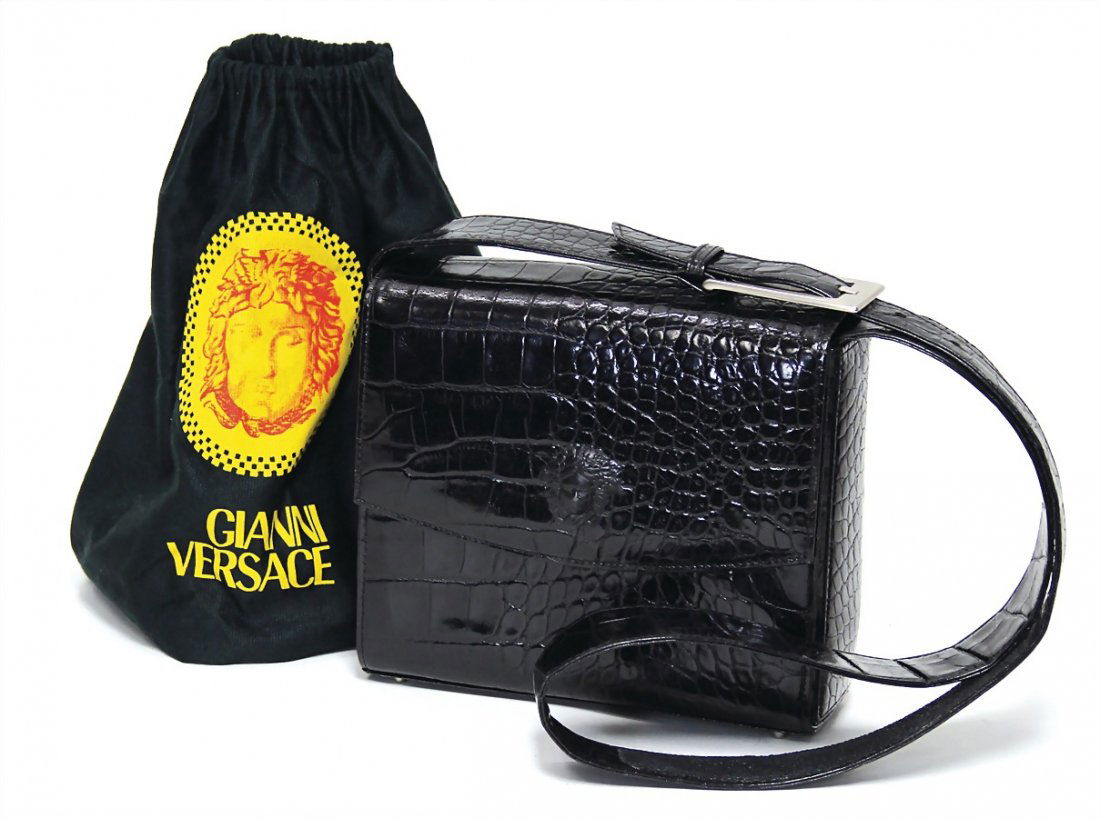 GIANNI VERSACE Damenhandtasche, schwarzes (1 of 2)