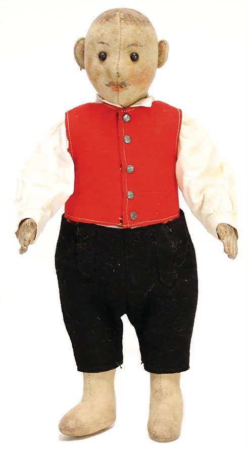 STEIFF figure, 25 cm, waistcoat with 5 STEIFF-buttons, (1 of 1)