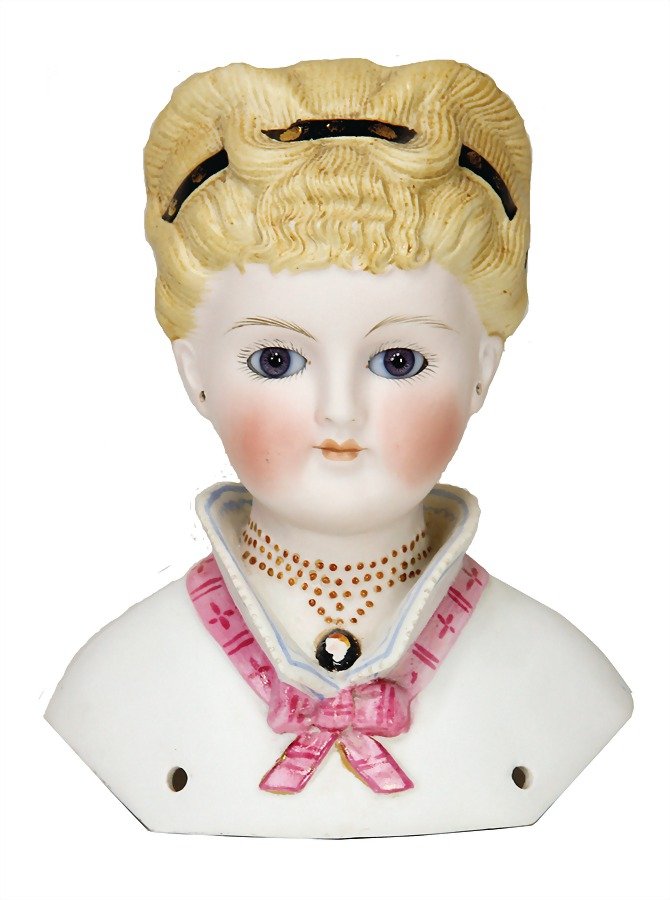C.F. KLING bisque porcelain shoulder head, c. 1880, (1 of 1)