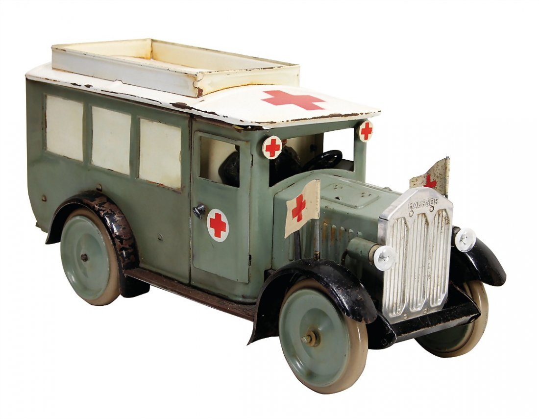 HAUSSER hospital car, sheet metal, 29 cm, with interior (1 of 2)