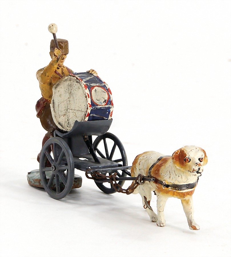 Elastolin, 7.5 cm, mass, SA timpanist, with St. Bernard (1 of 1)