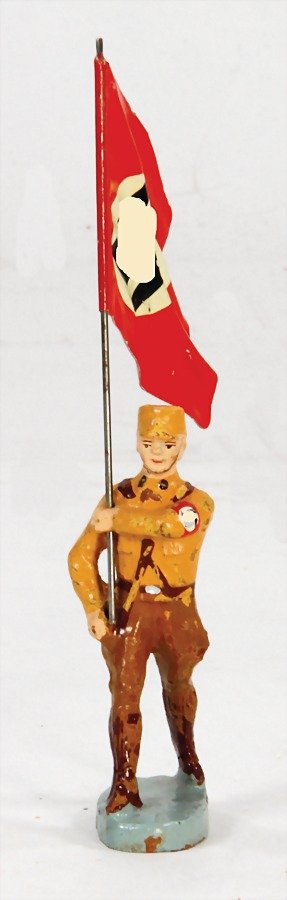 Elastolin, SA standard bearer, with tin flag, 7 cm, (1 of 1)