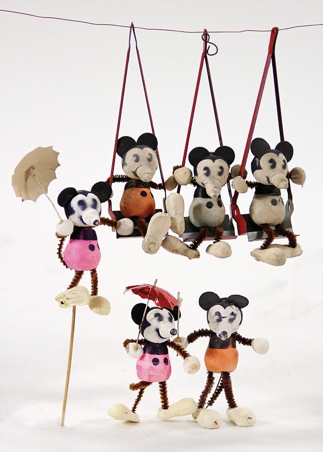 WALT DISNEY Mickey Mouse, cotton wool, flexible figure, (1 of 1)