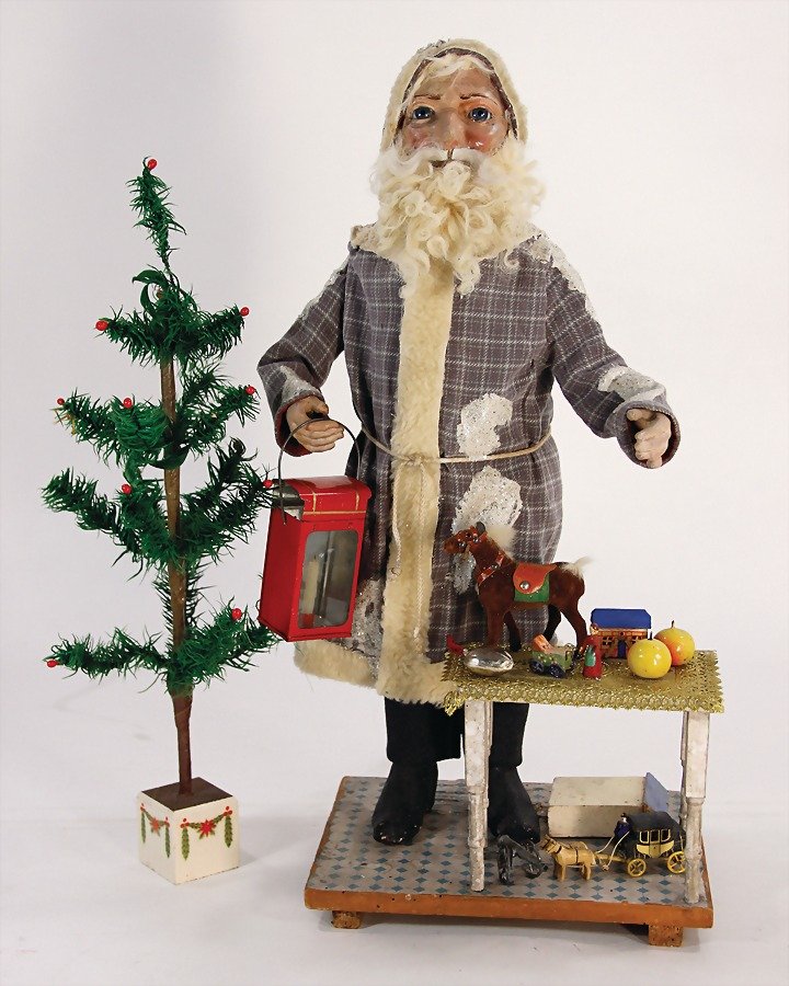 Santa Claus, head nodder machine, papier mâ (1 of 1)