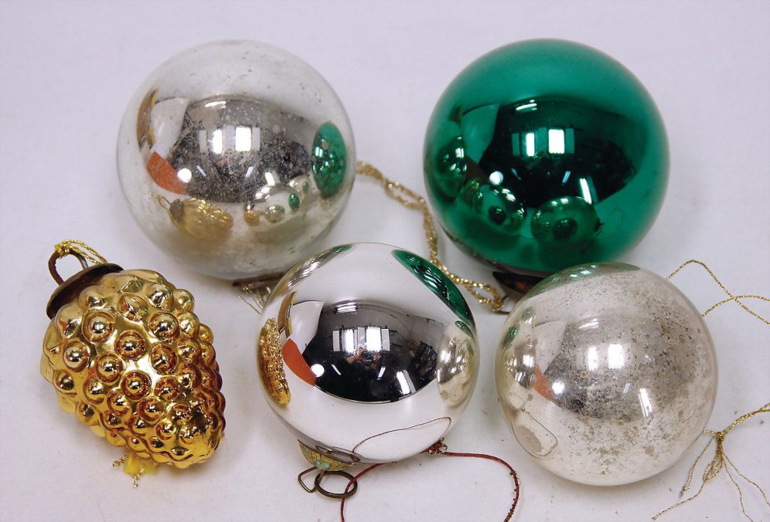 Christmas tree decoration, Biedermeier, 4 baubles, 1 (1 of 1)