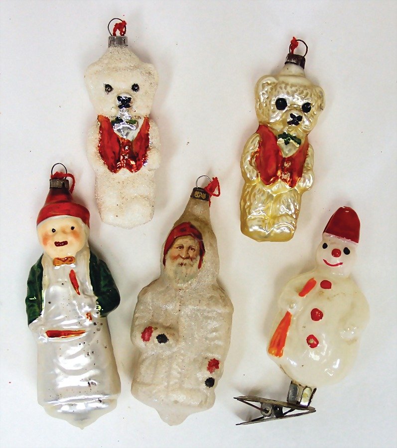 Christmas tree decoration, 2 pieces made of frosted (1 of 1)