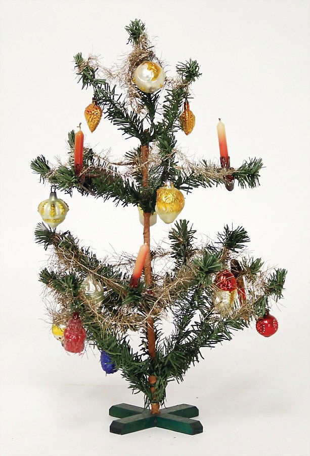 christmas tree, 36 cm, decorated with mirror glass and (1 of 1)