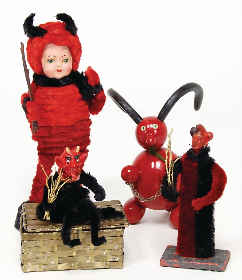 candycontainer, devil, 23 cm, papier mâché (1 of 1)