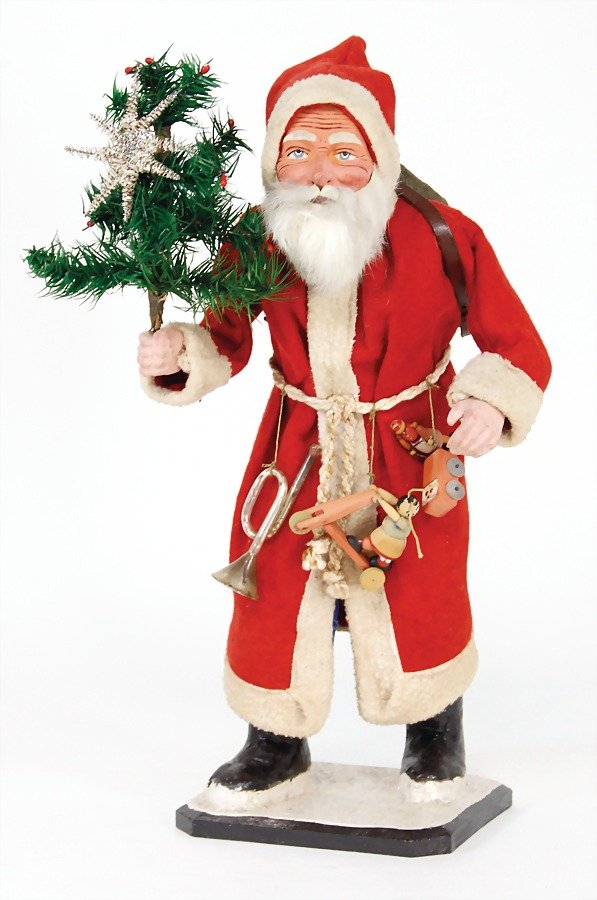 Santa Claus, 38 cm, mass face, papier mâché (1 of 1)