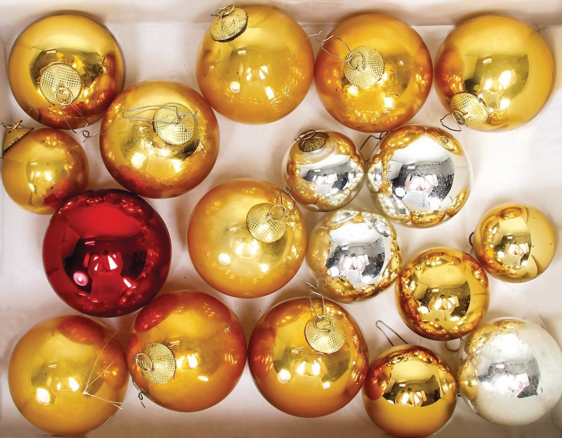 Christmas tree decoration, 18 parts, Biedermeier, (1 of 1)