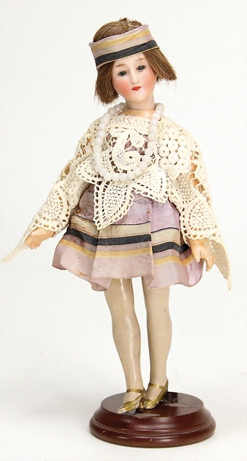 AT teenager doll, marked A 300 M, 23 cm, bisque socket (1 of 1)