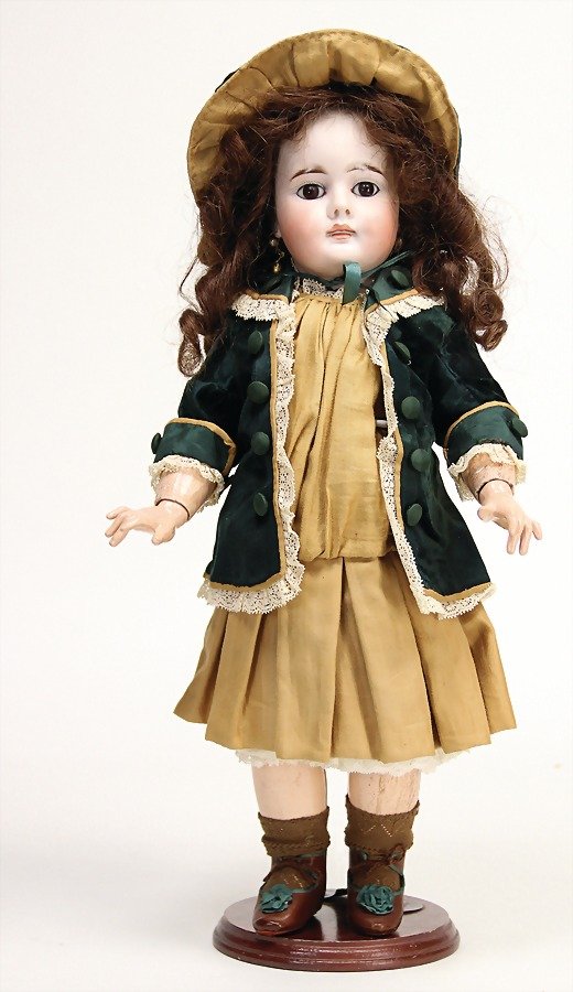 BAEHR & PRÖSCHILD porcelain head-doll, (1 of 3)