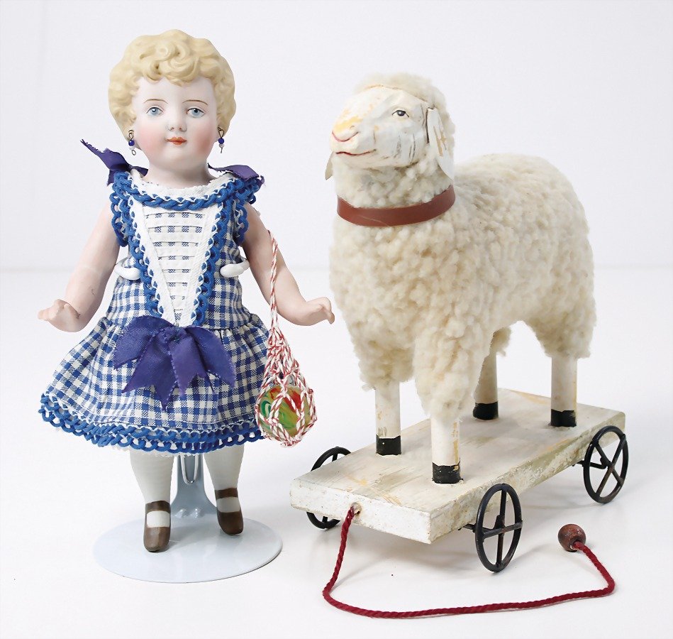 Ganzbiskuit-Puppe, Reproduktion, fester Kopf, (1 of 1)