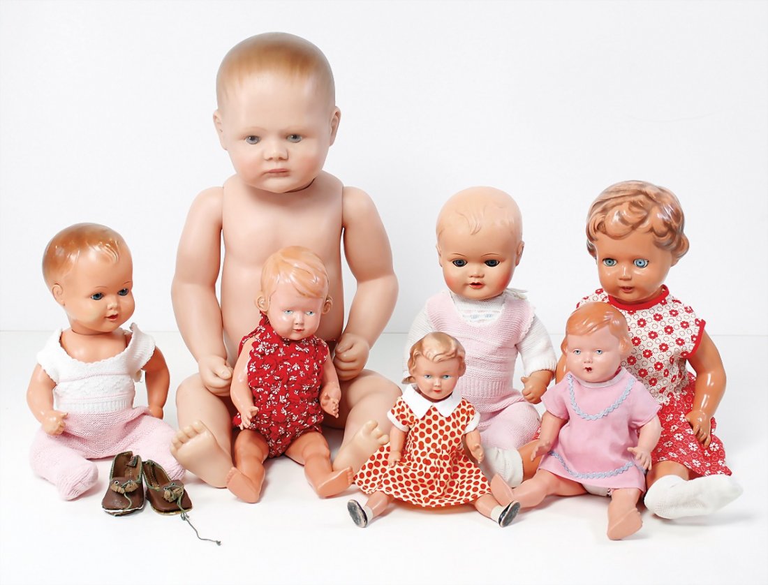 Konv. Puppen, darunter Kunststoff-baby, beschwert, 52 (1 of 1)