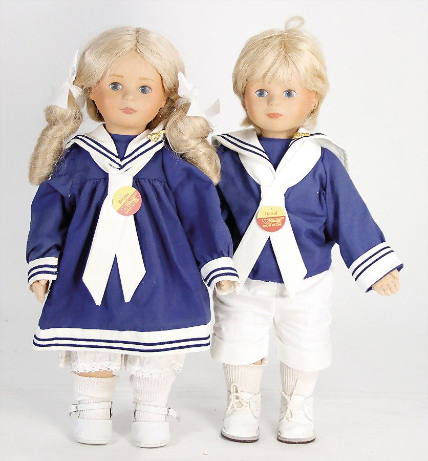 STEIFF 2 Vinyl-Puppen, mit Stoffkörper, Bernd u. (1 of 1)