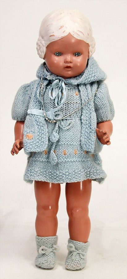 SCHILDKRÖT Bärbel, Celluloid, 45 cm, dunkle (1 of 1)