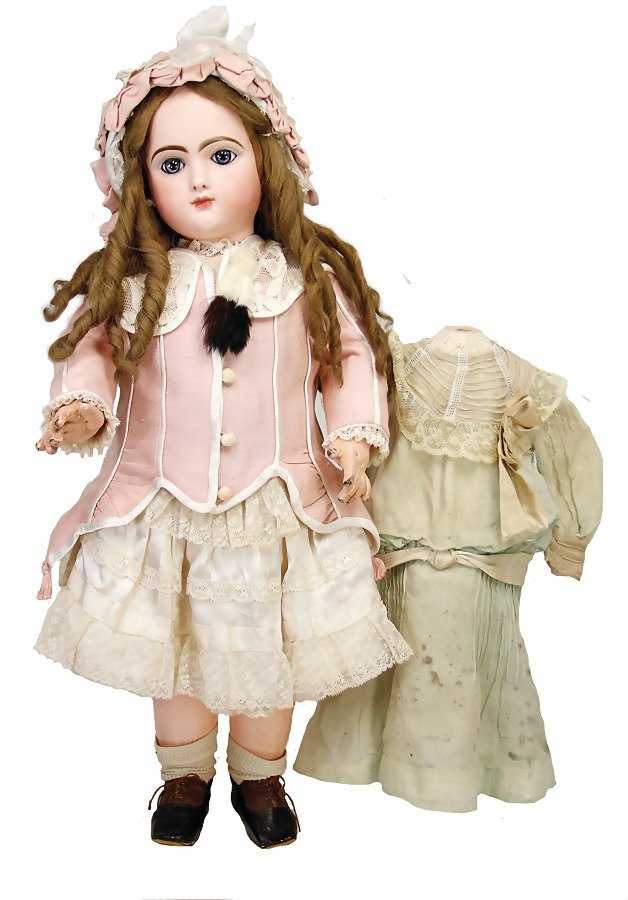 Biskuit-Porzellankopf-Puppe, Frankreich, gem. B12F, 66 (1 of 2)