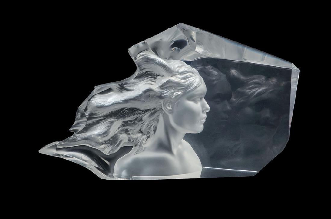 FREDERICK HART ACRYLIC SCULPTURE THE THREE GRACES: HART, Frederick, (American, 1943-1999): "The Three Graces", Acrylic Sculpture, 13.75" h. x 23", signed and dated 2003, numbered 373/395.