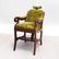 ANTIQUE GREEN VELVET BARBER CHAIR