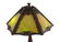 CAST IRON GREEN SLAG GLASS LAMP - 4