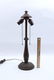 CAST IRON GREEN SLAG GLASS LAMP - 5