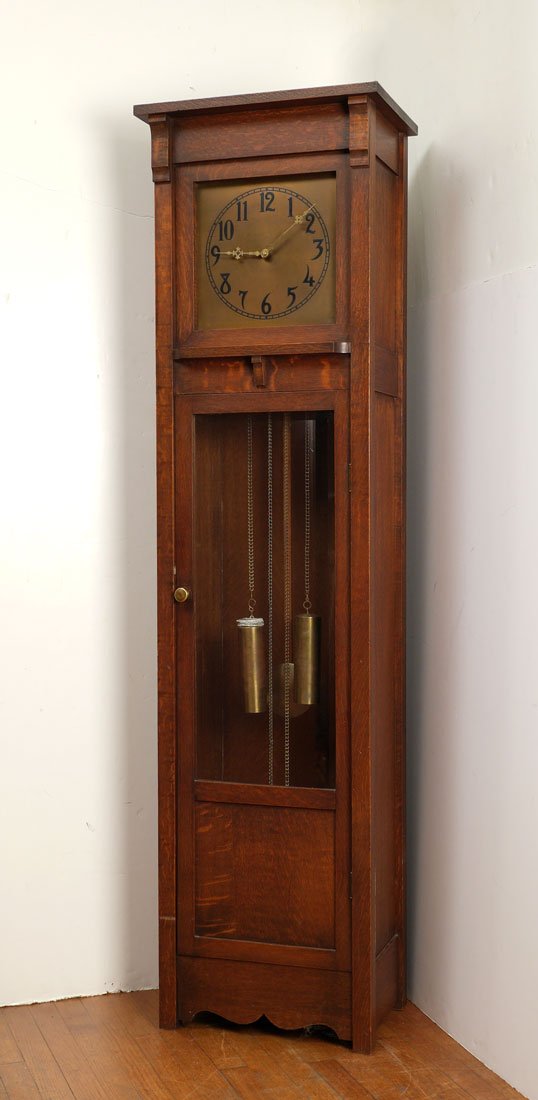 GILBERT ARTS & CRAFTS MISSION GRANDFATHER CLOCK