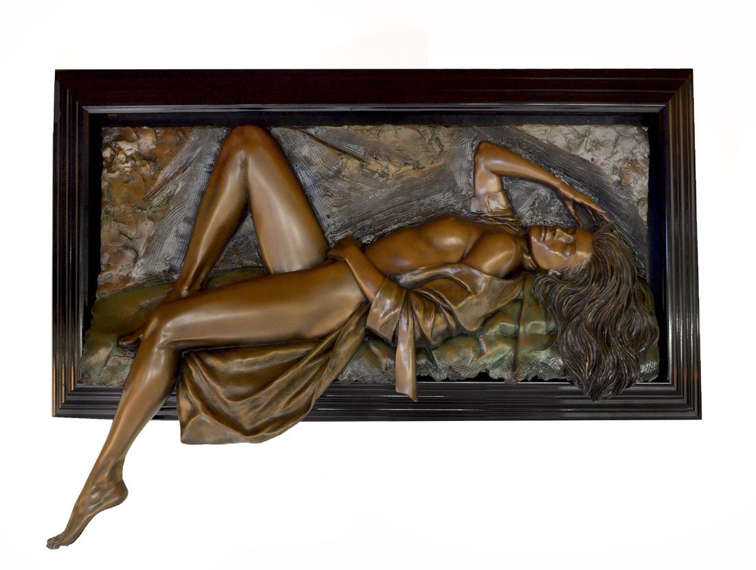 BILL MACK "SYMPHONY" SCULPTURE: MACK, Bill, (American, 1949-): "Symphony", Bonded Bronze Sculpture, 45.5" x 67.5" x 9", with frame, published by Erin Taylor Editions, Minneapolis, MN, signed and numbered 62/75, sold with "The Artwor