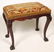 14: CARVED MAHOGANY NEEDLEPOINT BENCH