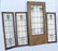 225: ARTS & CRAFTS STAINED GLASS DOOR W/ 3 SIDE LIGHTS