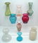 438: 70 GLASS HYACINTH BULB VASES MOSTLY ANTIQUE