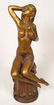 440: LARGE CONTEMPORARY BRONZE SEATED NUDE FEMALE