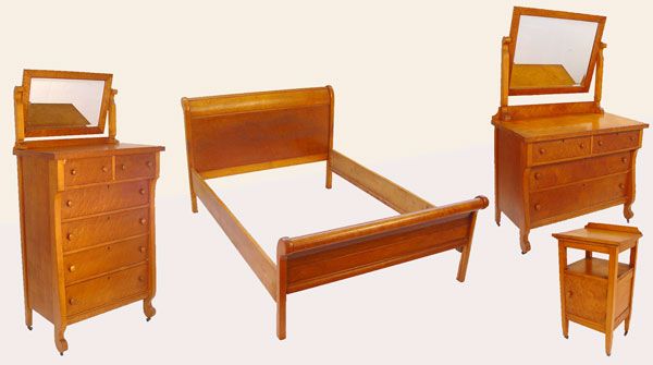 Birds Eye Maple Bedroom Set Ca. 1920 s