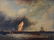 19th C. DUTCH SCHOOL PAINTING FISHING BOATS