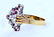 2 TONE 18K RUBY & DIAMOND CLUSTER RING - 2