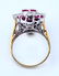 2 TONE 18K RUBY & DIAMOND CLUSTER RING - 3