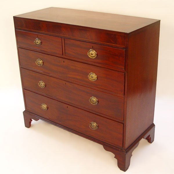 ENGLISH MAHOGANY CHEST, CA 1840