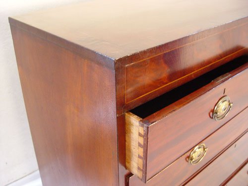 ENGLISH MAHOGANY CHEST, CA 1840 - 2