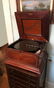 MAHOGANY REGINAPHONE MUSIC BOX AND STAND