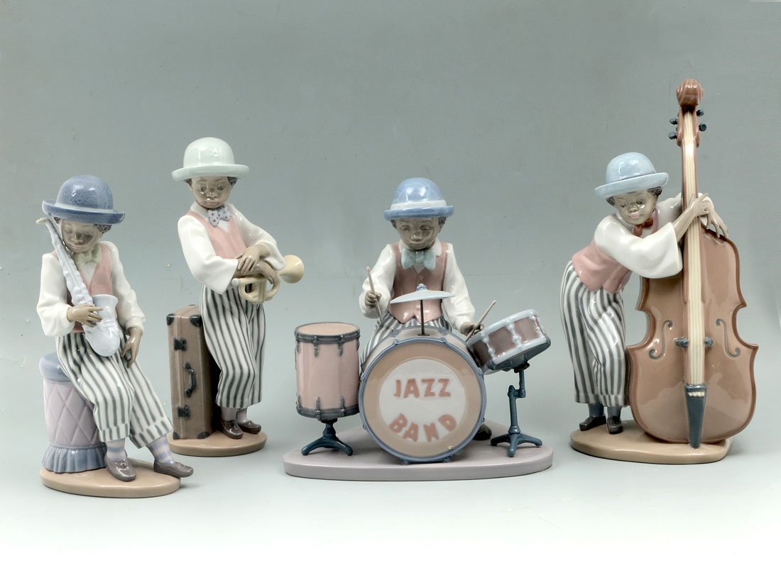 4 PIECE LLADRO JAZZ BAND PORCELAIN FIGURINES Feb 25, 2018 Burchard
