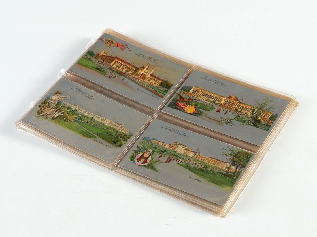 36 EXPOSITION ST LOUIS WORLD'S FAIR POSTCARDS: 36 VINTAGE EXPOSITION ST LOUIS WORLD'S FAIR POSTCARDS: Fantastic Official 1904 St. Louis World's Fair Collection; Official 1905 Lewis & Clark Centennial Cards; Samuel Cupples Official Souvenir Cards w