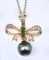 14K PEARL & DIAMOND NECKLACE/EARRINGS - 2