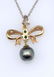 14K PEARL & DIAMOND NECKLACE/EARRINGS - 3