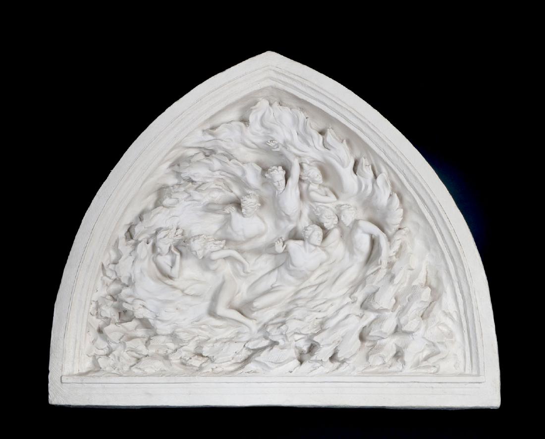 FREDERICK HART "EX NIHILO" CAST MARBLE FRIEZE: HART, Frederick, (American, 1943-1999): "Ex Nihilo", Cast Marble, 27" x 34.50" x 4", signed and numbered 97 of 910, dated 2001.