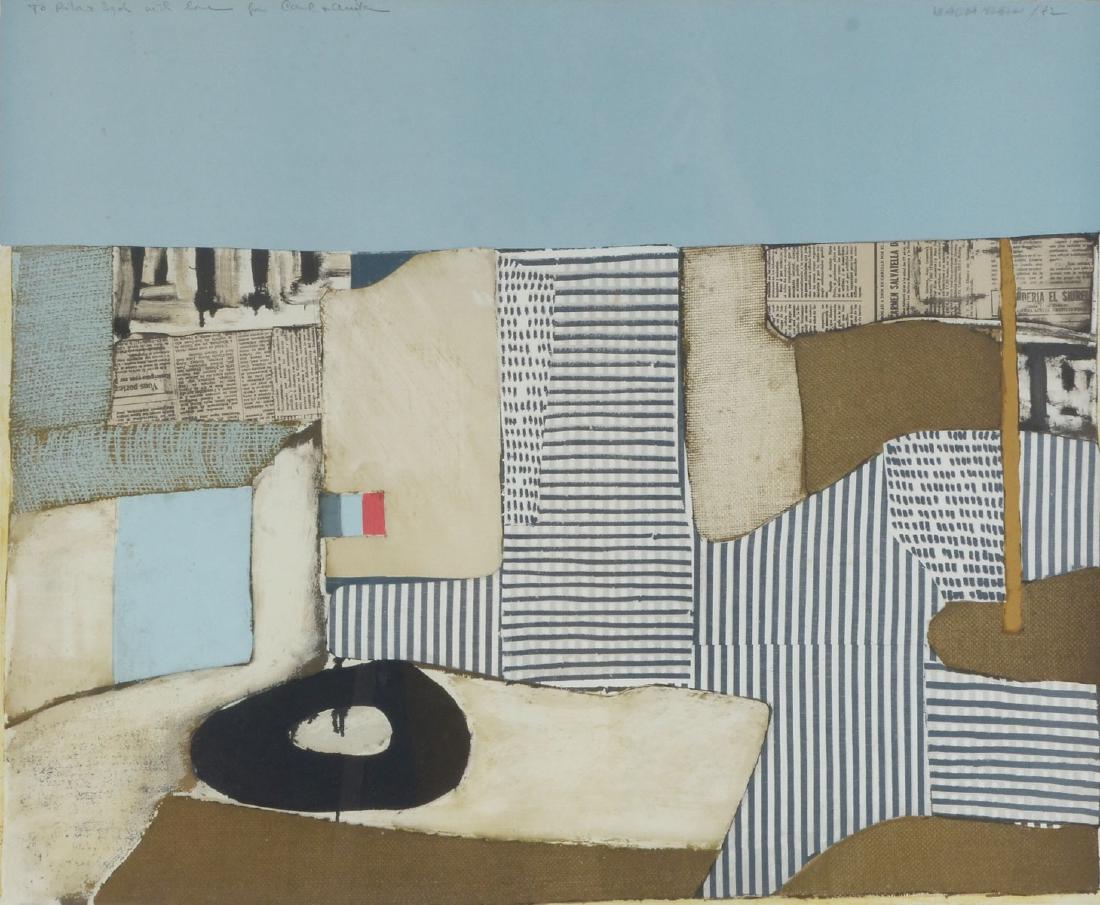 CONRAD MARCA-RELLI COLOR LITHOGRAPH "VILLA NUEVE": MARCA-RELLI, Conrad, (American, 1913-2000): "Villa Nueve", Color Lithograph, 22.5" x 27", pencil signed upper right, dated '82, dedicated to Rita and Syd, framed, 27.5" x 32".